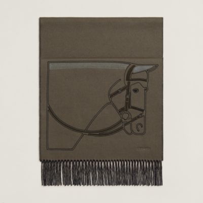 PA⭐︎　2023 エルメス　マフラー　グレー HERMES エルメス マフラー ファスナーポケット付き マフラー シティ